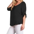 thumbnail image 3 of eVogues Women's Crossed Back Top Black, 3 of 5