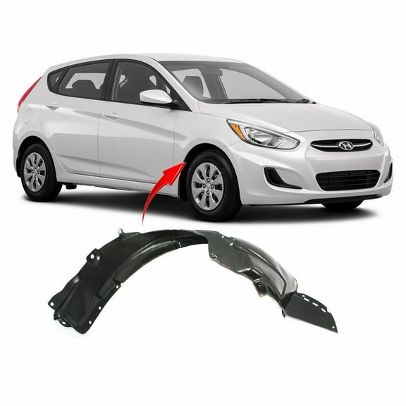 DCP Front Right Passenger Side Fender Liner For 2013-2017 Hyundai Accent HY1249136