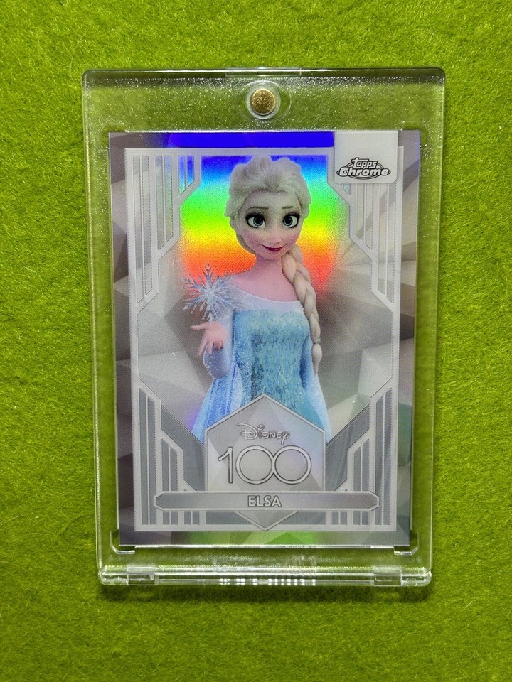 その他 topps chrome disney100 elsa refractor ELSA from FROZEN Disney 100 REFRACTOR CARD 2023 Topps Chrome