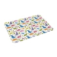 thumbnail image 2 of Xecao Cute Dinosaur print Flannel Mat: Non-slip, 16x24in. Ideal for kitchen, bedroom, bath & living room., 2 of 9