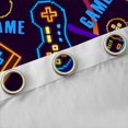 thumbnail image 4 of Homewish Video Game Curtains Pack of 2 (42x84 Each) for Female Men Adults,Abstract Gamepads Curtains Blackout,Geometric Stripes Bedroom Curtains,Microfiber Bedroom Decor, 4 of 6