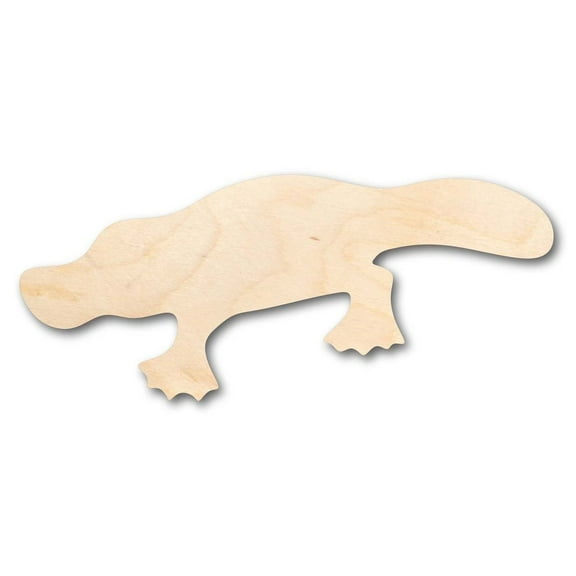 Unfinished Wood Platypus Shape - Animal - Craft - up to 46" DIY 5" / 1/4"