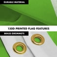 thumbnail image 4 of G128 Combo Pack: 5 Ft Tangle Free Aluminum Spinning Flagpole (White) & Solid Lime Green Color Flag 2.5x4 Ft, LiteWeave Pro Series Printed 150D Polyester | Pole with Flag Included, 4 of 9