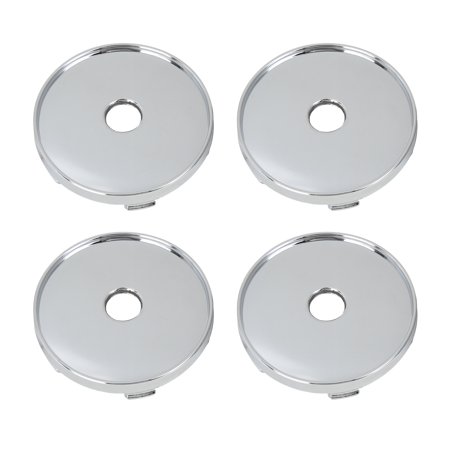 4 Pcs Silver Tone 60mm Dia 5 Clips Car Wheel Tyre Center Hub Cap Cover