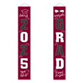 thumbnail image 1 of Decoraciones De Graduación 2025, Cartel Para Porche, Granate, Rojo Burdeos, Para Suministros De Fiesta De Graduados De La Clase 2025, 1 of 5