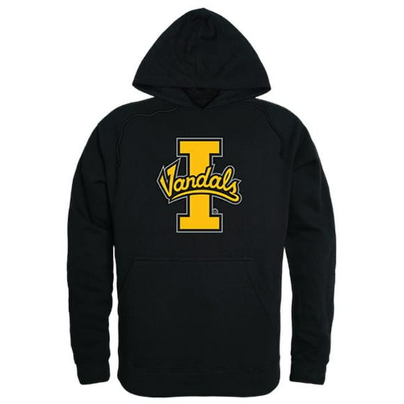 W Republic 512-395-BLK-05 University of Idaho Men Freshman Pullover Hoodie, Black & White - 2XL