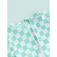thumbnail image 5 of Bagilaanoe Checkerboard Long Sleeve Rash Guard One-Piece Swimsuit (Girl’s), 5 of 8