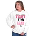 thumbnail image 5 of Fight For Life Breast Cancer Aware Women Crewneck Sweatshirt Brisco Brands S, 5 of 6