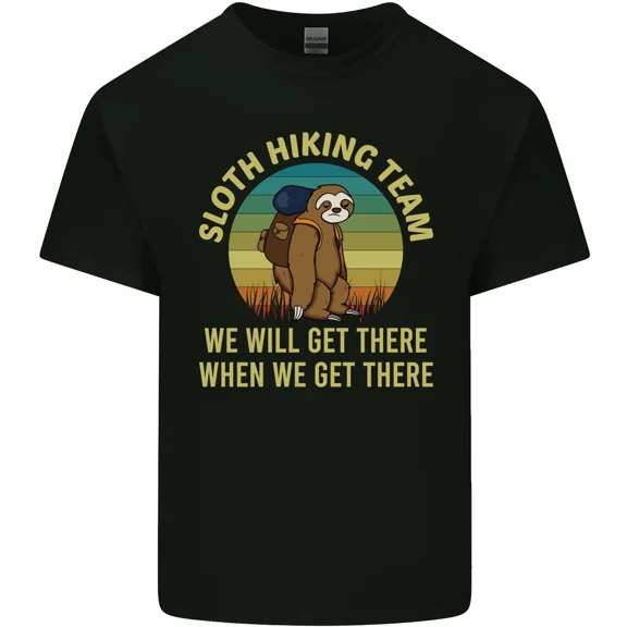 Sloth Hiking Team Funny Trekking Walking for a Slow Hiker Walker Unisex T-Shirt, up to size 5XL