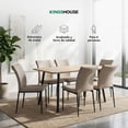 thumbnail image 2 of Juego Comedor 6 Sillas Beige Kingshouse Modelo Vita Madera Minimalista Industrial Muebles Hogar beige 7, 2 of 8