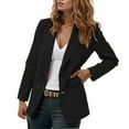thumbnail image 2 of Casual Blazers for Women 2025 Long Sleeve Lightweight Notch Lapel Collar Open Front Business Casual Work Office Jacket, 2 of 5