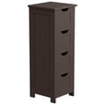 thumbnail image 6 of ZENSTYLE Bathroom Floor Cabinet Wood Free Standing Storage Organizer with 4 Drawers Brown, 6 of 8