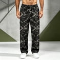 thumbnail image 3 of Camouflage Cargo Pants for Men Straight Leg Relaxed Fit Elastic Waist Drawstring Outdoor Workwear Pants, 3 of 7