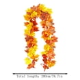 thumbnail image 2 of Xuyuer Halloween Maple Leaf Pumpkin Rattan, 78 Inch Garland with White Light String For Door Wall Display, Thanksgiving Courtyard Decor Gift, 2 of 4