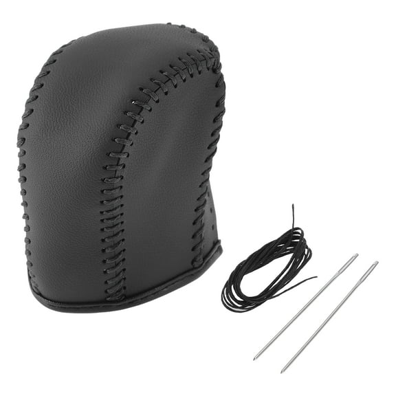 Unique Bargains 1 Set Gear Shift Knob Cover for Acura TL 2009-2014 Stick Shifting Handle Protector Black Faux Leather