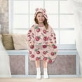thumbnail image 7 of FORMRS Wearable Blanket Hoodie with Sleeves for Kids Cozy Flannel Sweatshirt, Cherries Pattern, 7 of 7