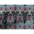 thumbnail image 4 of oneOone Tissu Popeline de Coton Rayé & Paisley Imprimé Ikat 56 Pouces de Large, 4 of 4