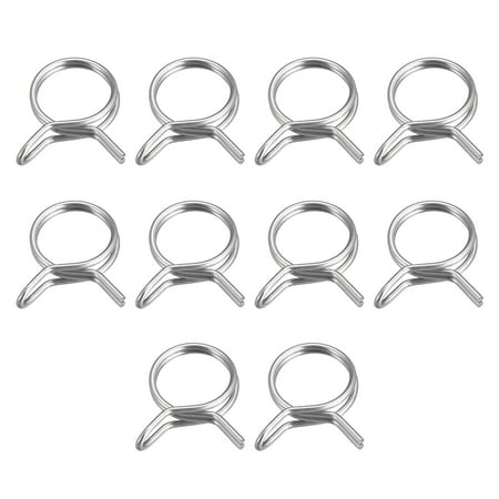 

Double Wire Spring Hose Clamp 304 Stainless Steel 12mm Fuel Line Silicone Tube Spring Clips 10 Pack