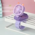 thumbnail image 2 of Ventilador portátil con bolsillo para muñeca, Mini ventilador portátil, ventilador plegable recargable USB, ventilador Personal silencioso con Banco Púrpura Sunnimix Ventilador Mini Watch, 2 of 8