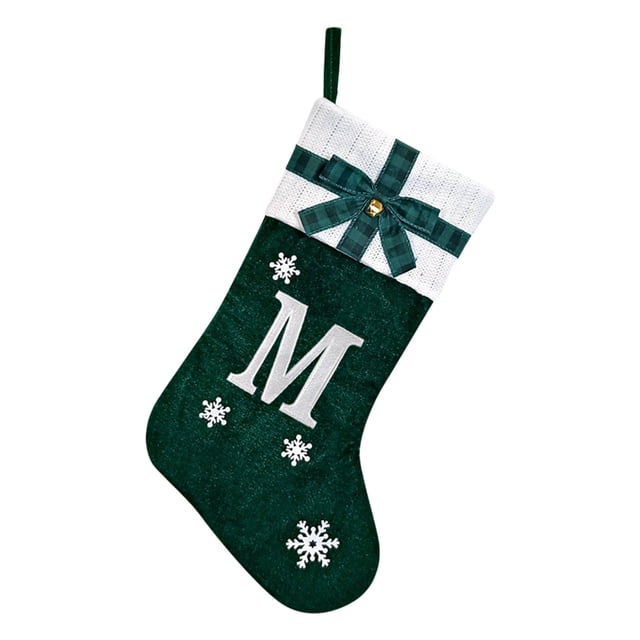 COM1950s Christmas Gift Bags, Small Gift Bags, Knitted Hosiery Wool Hosiery Embroidered Letter Childrens Candy Gift Bag Christmas Stocking Gift Bag, Holiday Gift Bags, Small Christmas Gift Bags