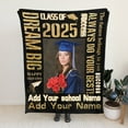 thumbnail image 3 of Graduation Gift Custom Graduation Blanket with Photo Text Class of 2025 Graduate Personalized Name Picture Blankets Throw Blankets Grad Gifts for Seniors College Students, 3 of 9