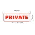 thumbnail image 2 of Unique Bargains 9'x3' Private Sign Acrylic Adhesive Door Sticker Wall Mounting Sign White 2 Pack, 2 of 5