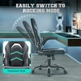 thumbnail image 3 of CONCETTA Gaming Desk Chair, Ergonomic PU Leather Height Adjustable Office Chairs for Adults , for Home Office ,Gray, 3 of 7