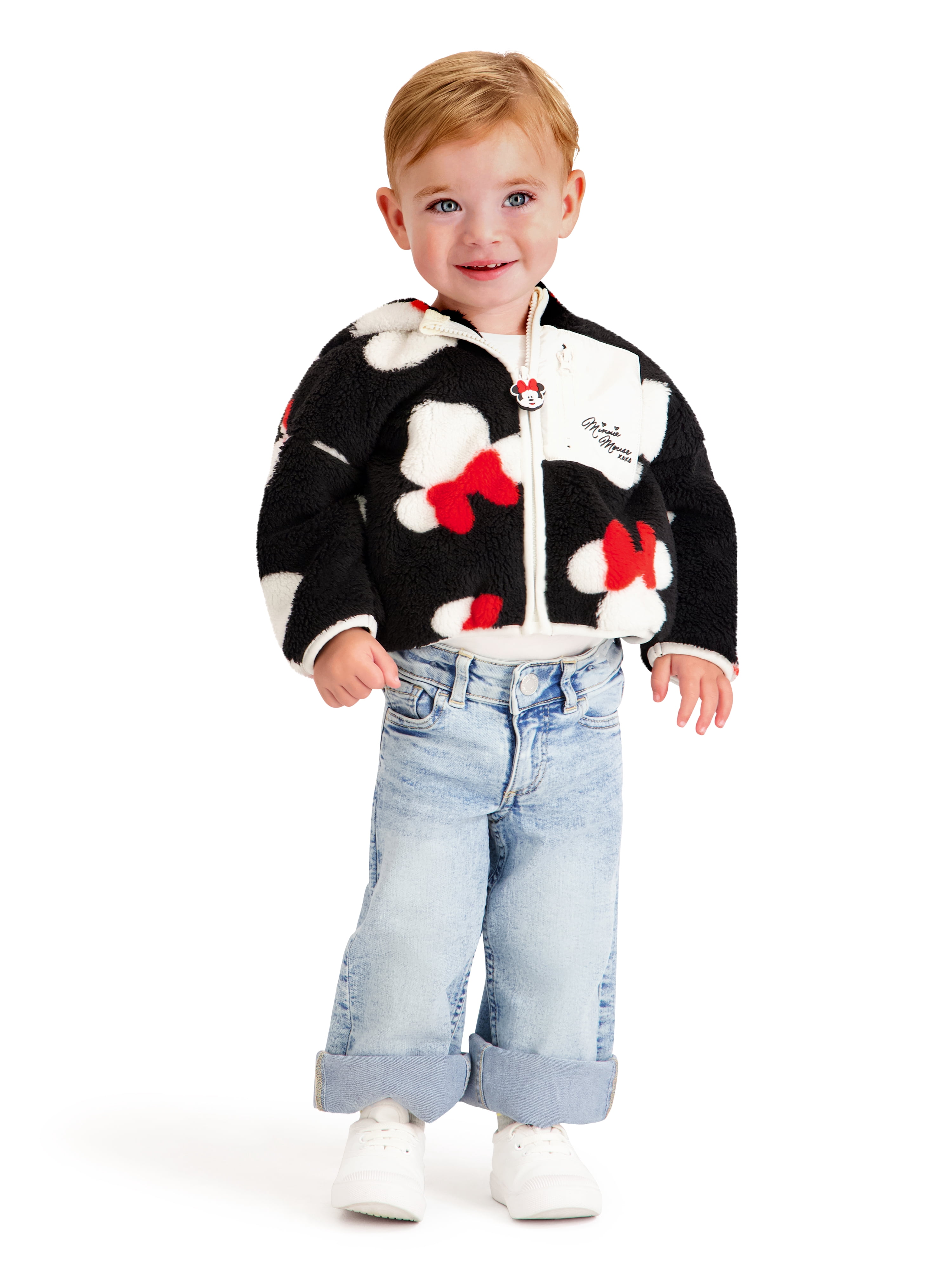 Minnie Mouse Toddler Girls Sherpa Jacket, Sizes 12 Months - 5T