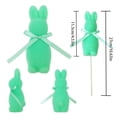 thumbnail image 2 of Easter Bunny Garden Ornament Adorable Rabbit Statue Decorative Centerpiece for Patio Holiday Desktop 6PCS, 2 of 6