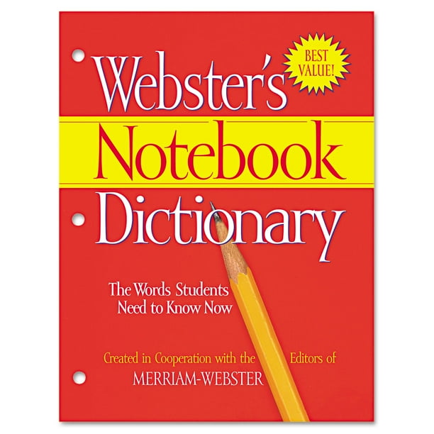 Notebook Dictionary, Three Hole Punched, Paperback, 80 Pages Walmart