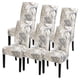 thumbnail image 1 of Juego de 6 fundas elásticas para sillas de comedor SearchI con forma de flor, 1 of 7