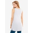thumbnail image 2 of Woman Within Plus Size Perfect Sleeveless Shirred U-Neck Tunic, 2 of 6