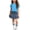 Blue, variant on Girl Summer Outfit 3 Pieces Ruffle Denim Skirt Short Sleeve T-Shirt Tops and Socks Set Kids Clothing Outfits for Age 3-12 Years Old