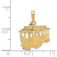 thumbnail image 2 of 14k Yellow Gold Solid Polished Cable Car Pendant Necklace 21.5x19mm Wide Pendant for Women, 2 of 2