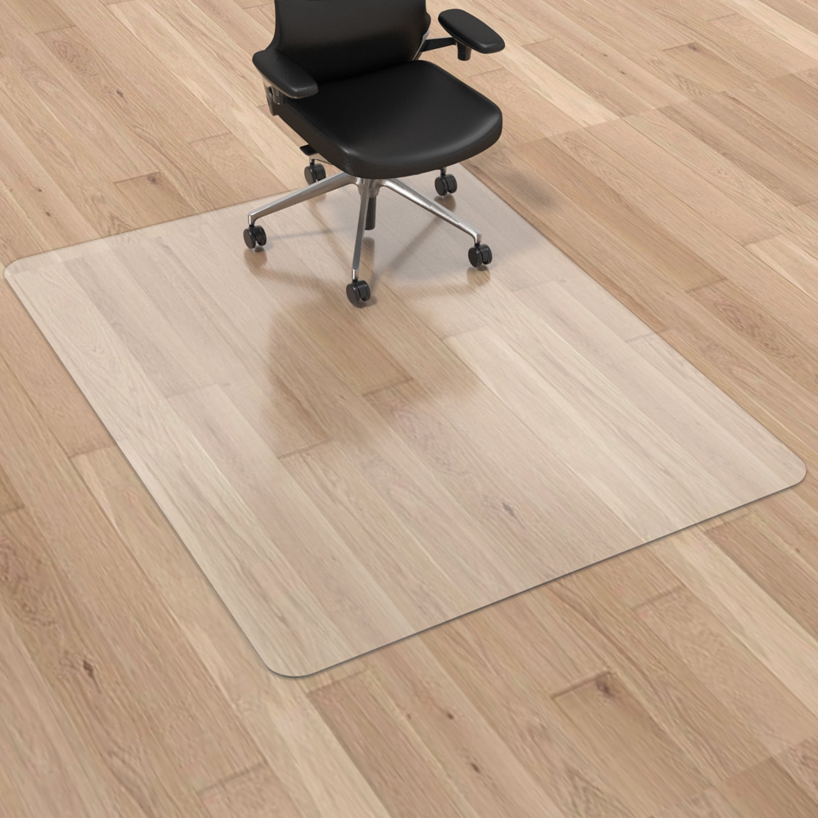HOMEK Office Chair Mat for Carpet – Computer Desk Chair Mat for Carpeted  Floors – Easy Glide Rolling Plastic Floor Mat for Office Chair on Carpet  for Work, Home, Gaming with Extended