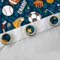 thumbnail image 5 of Feelyou Cartoon Football Baseball Black Out Curtains, Basketball Gaming Curtains Pack of 2 (42x63 Each), Blue Leopard Print Bedroom Curtains, Living Room Curtains Decor, 5 of 7