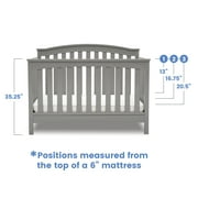 Delta Children Waverly 6-in-1 Convertible Baby Crib, Walnut Espresso