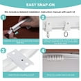 thumbnail image 6 of OhhGo Flexible Bendable Ceiling Curtain Track, 3M/9.84FT Flexible Bendable Mount Curtain Rail Ceiling Track with Hooks & Accessories Set, for Room Divider, Shower Curtain, White, 6 of 12