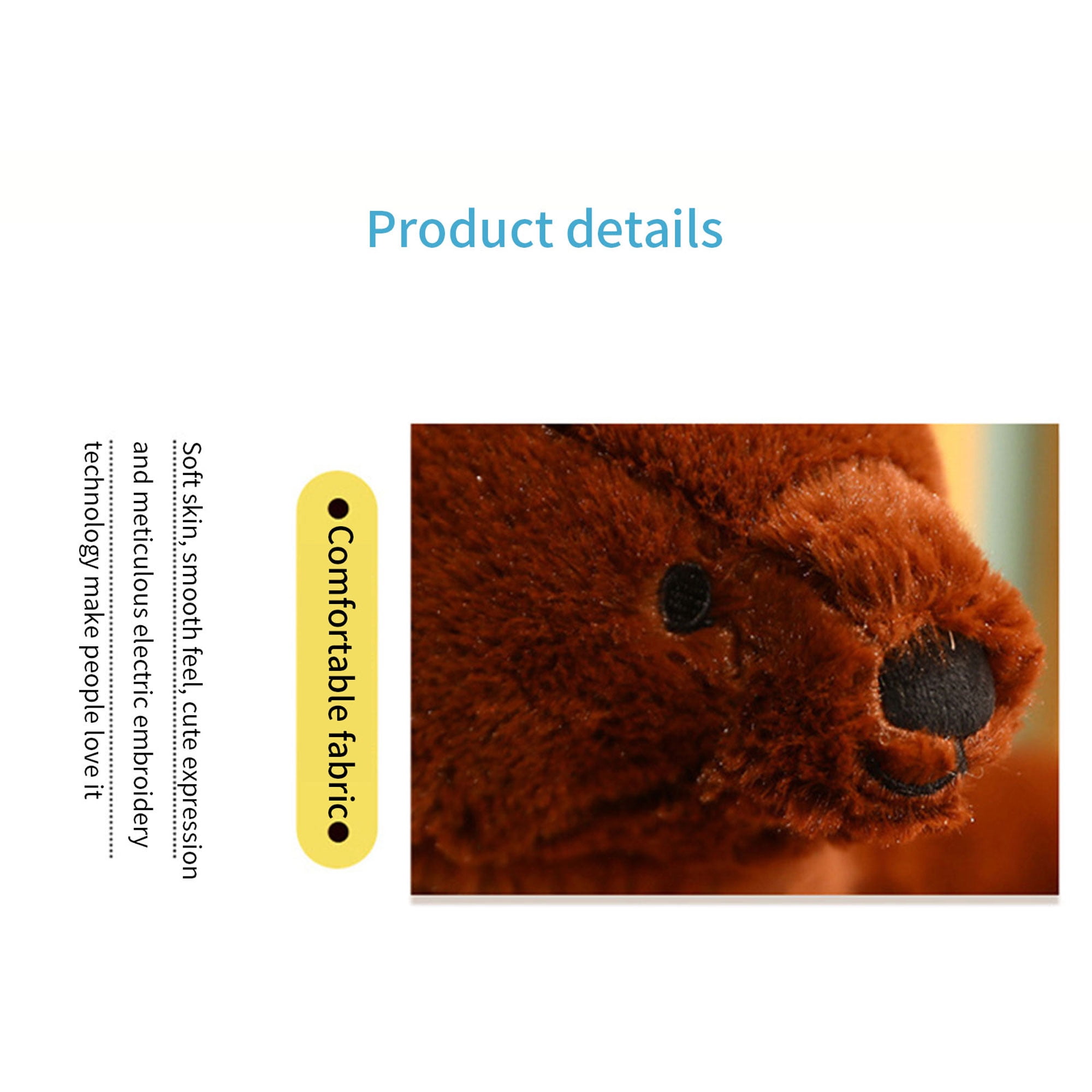 DcoolMoogl Big Brown Bear Plush Toys Stuffed Animal Doll DJUNGELSKOG Brown  Plush Teddy Bear Toys for Kids Soft Cuddling Pillow