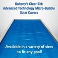 thumbnail image 2 of Doheny's Clear-Tek Micro Bubble Solar Pool Cover for Inground Swimming Pools | Increase Solar Energy Absorption, Retain Heat, Reduce Evaporation, Reduce Heat Loss & Save, 12x24 ft Clear 3200, 2 of 7
