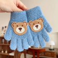 thumbnail image 3 of KyCheLot Boys and Girls Fleece Gloves Solid Color Full Finger Elastic Gloves Kids Comfy Thermal Gloves, 3 of 4
