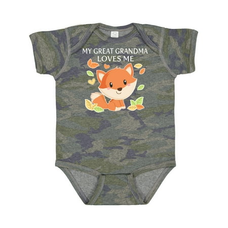 

Inktastic My Great Grandma Loves Me- Little Fox Gift Baby Boy or Baby Girl Bodysuit