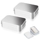 thumbnail image 1 of Wosthever 2 pack/lote, almacenamiento de lata cuadrado fácil de limpiar, desmontable y sellado para el hogar y el Hotel, nueva lata cuadrada Juegos de accesorios de baño, 1 of 6