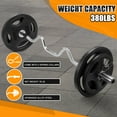 thumbnail image 4 of FIXTECH 47" Olympic EZ Curl Barbell Bar for Strength Training, Alloy Steel, Center knurl, Suitable for 2 inch Weight Plates, Silver, 4 of 8