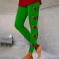 thumbnail image 2 of PEASKJP Leggings d'Entraînement pour Femmes, Taille Haute, Croisé, Vert P, 2 of 5