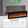 thumbnail image 5 of CazToi 50" Recessed Smart Electric Fireplace with WiFi/Alexa Adjustable Flame Colors & Heat Remote Included, 5 of 11