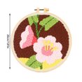 thumbnail image 3 of Coarse Yarn Poke Embroidery DIY Kit | Floral Series, Needle Punch Craft Set | Complete Materials, Yarn, Tools, Step-by-Step Instructions | 20cm Art Project | Relaxation & Gift Ideas, 3 of 6