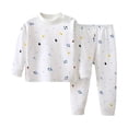 thumbnail image 3 of FSYBOA Boys Cotton Outfit Set Size 6, 2 Piece Soft Crew Neck Casual Tops and Pants White, 3 of 7