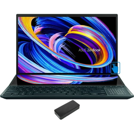ASUS Zenbook Pro Duo 15 OLED Home/Business Laptop (Intel i9-12900H 14-Core, 15.6in 60 Hz Touch 4K Ultra HD (3840x2160), GeForce RTX 3060, 32GB LPDDR5 4800MHz RAM, Win 11 Pro) with DV4K Dock