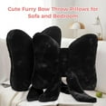 thumbnail image 4 of Topboutique Bow Throw Pillow Plush Pillow Soft Plush Cushion Cute Bow Shaped Pillow Decorative Pillow Bow Pillows for Couch Bed Living Room Car Home Decor,1 Pc Black,15*12.6 inch(38*32 cm), 4 of 8